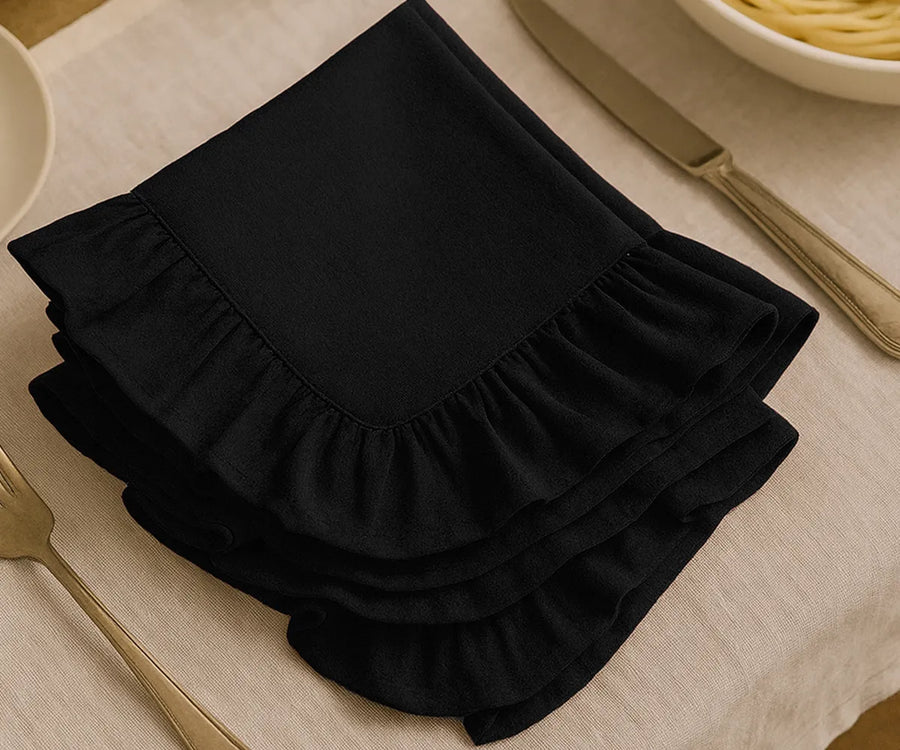 Black Luxury cotton napkins