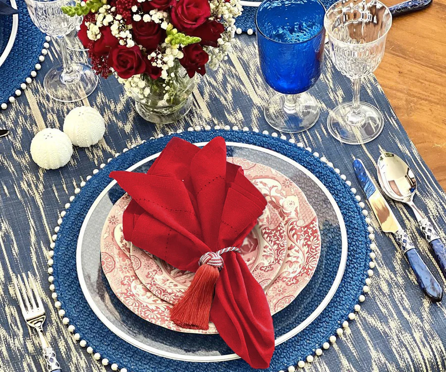 Cotton Dinner Napkins -Hemstitched