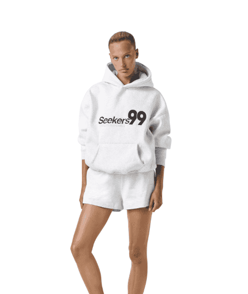 Sisters and Seekers 99 Hoodie in Passive Grey Marl