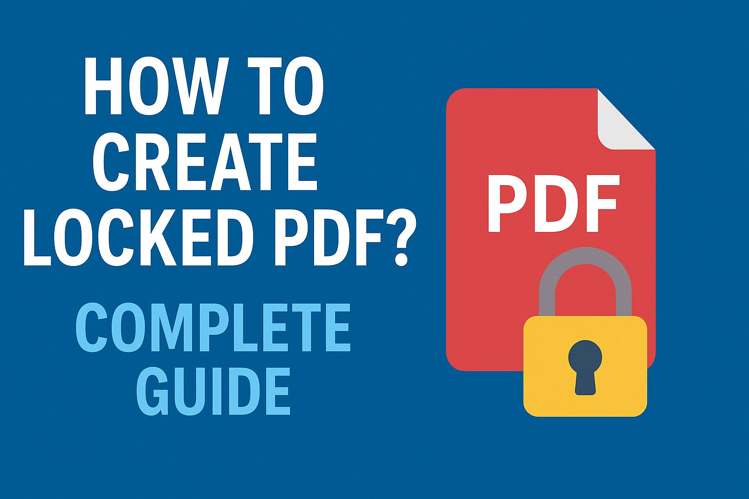 how to create locked pdf